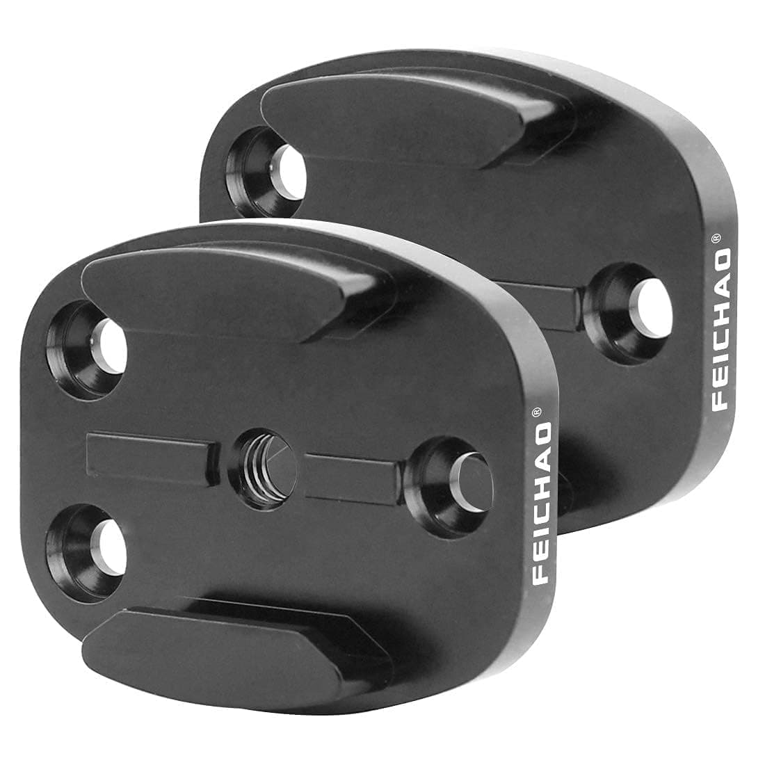 Aluminum CNC Quick Release Tripod Mount with 1/4 Adapter Buckle Base Interface Compatible for Hero 8 7 6 5 4 3 and Other Sports Camera (Surface Mount Board)