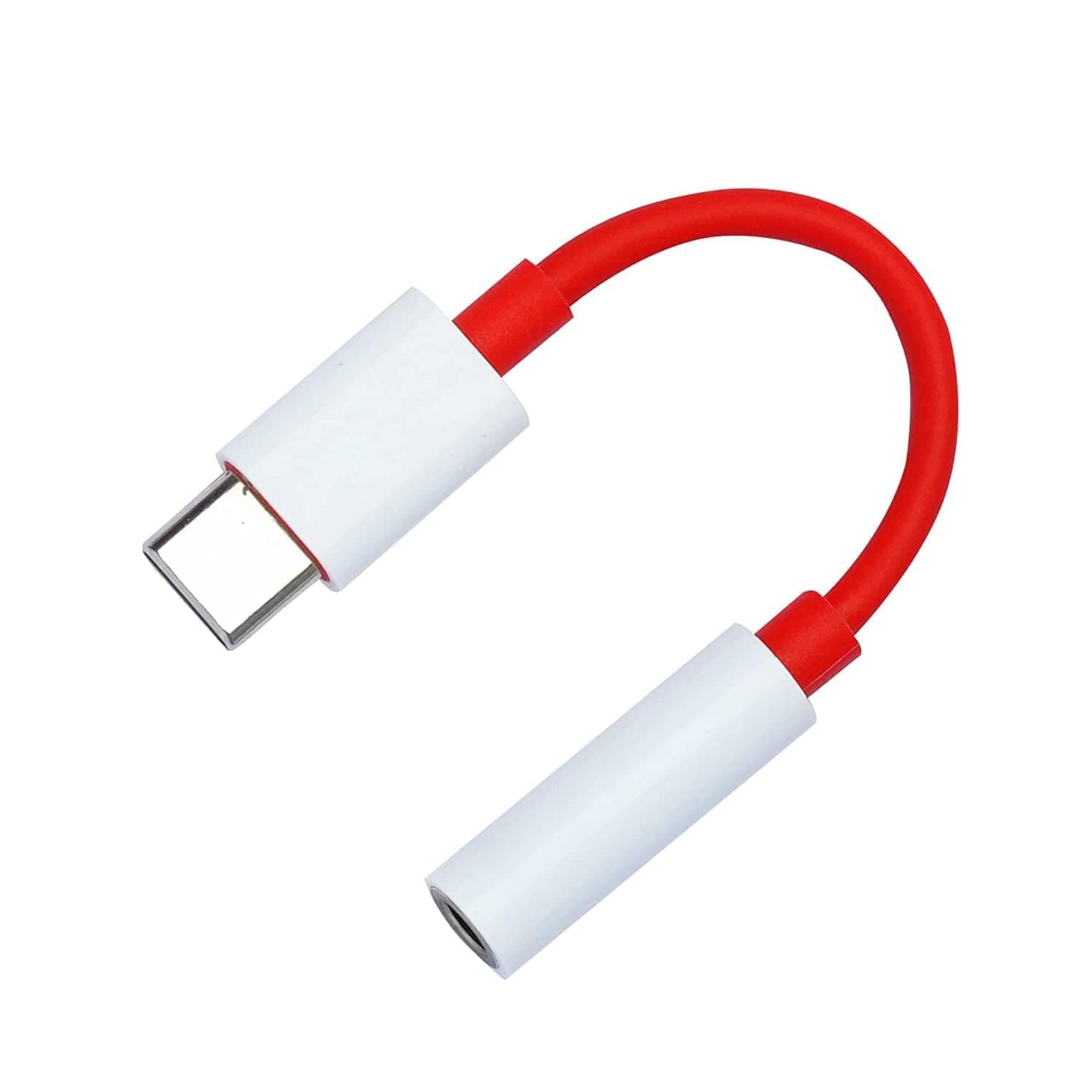 Type C to 3.5 mm Jack Audio Connector Noise Cancelling Headphones Jack Converter Splitter Audio Adapter Compatible with One Plus 11R/ 11/ NORD CE/ 2T/ 10T/ 10R/ 10 PRO/ 9RT/ 9 PRO/ 9 (Pack Of 2)