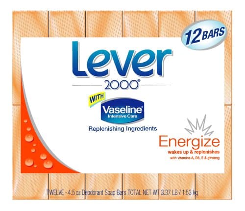 Lever 2000 Energize Bar Soap (Twelve 4.5 Ounce Bars)
