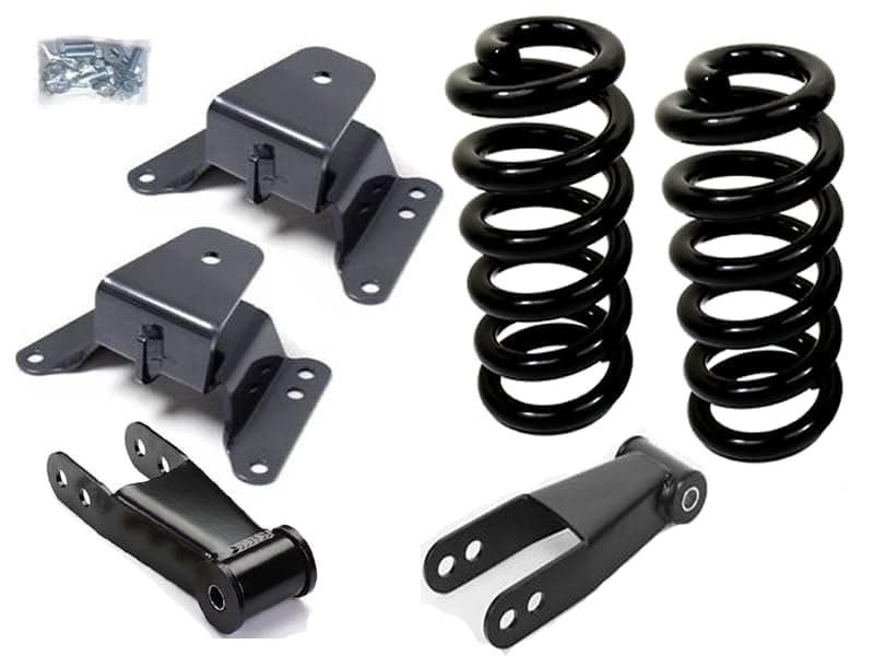 GMC Chevy C10 1973-1987 3"-4" Drop Coils Shackle Hanger Kit Lowering