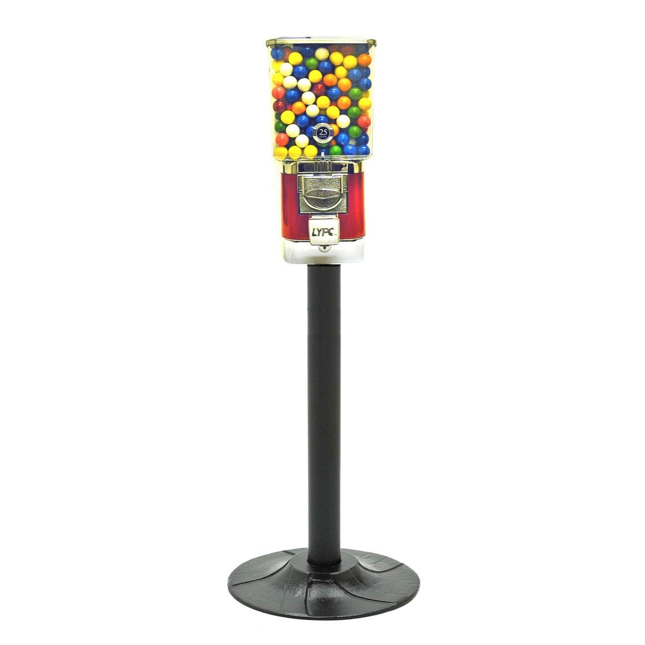 Single Tough Pro (Black) Gumball Machine with Stand & "Secure Lock Cash Box"