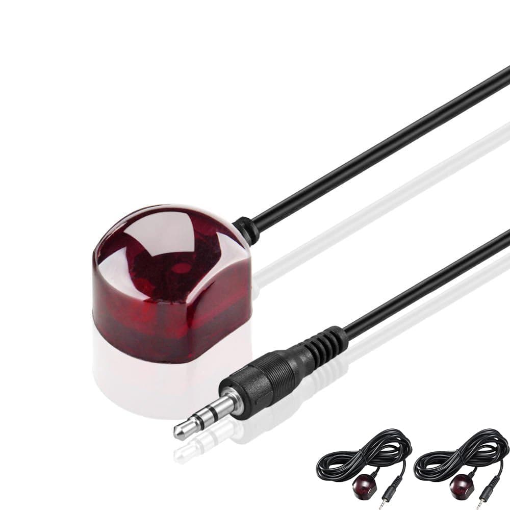 Herfair IR Receiver Cable 10FT Infrared Remote Control Extender Cord Repeater with 3.5mm Jack Plug for Spectrum Motorola Arris Xfinity Comcast Verizon FiOS Other STB - Set Top Box (2-Pack)