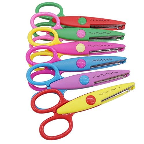 Crafteez Set of 6 Zig Zag Scissors (Multicolor)