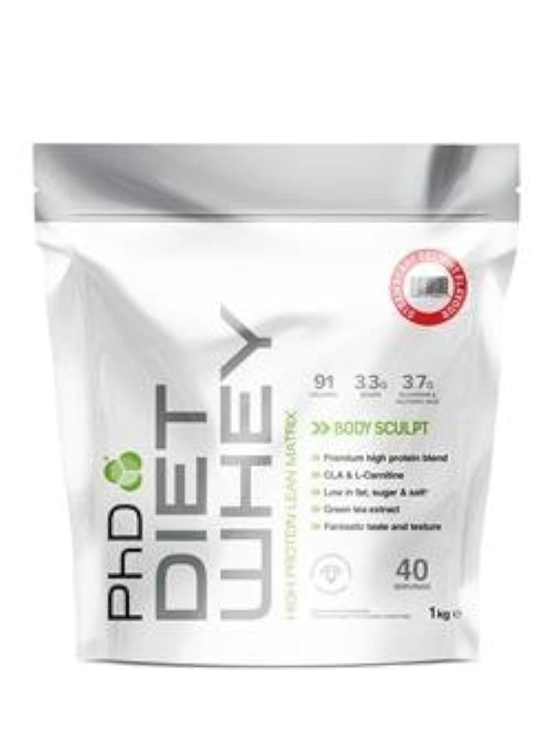 PhDDiet Whey High Protein Lean Matrix Added L-Carnitine, CLA & Green Tea Strawberry Delight 1 Kg