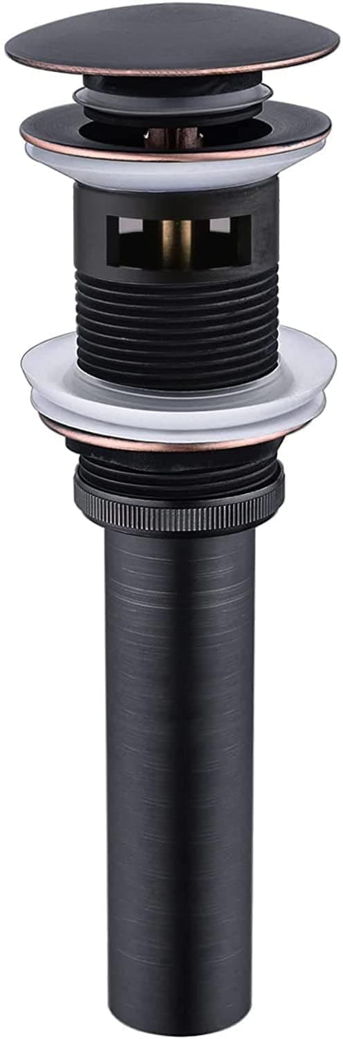 Bathroom Sink Drain with Overflow - Big Cap for Standard 1 3/4" Drain Opening - Pop Up Drain,Oil Rubbed Bronze