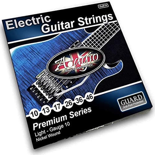 – Premium Electric Guitar String Set COATED AntiRust Regular Light 010-046 Pack