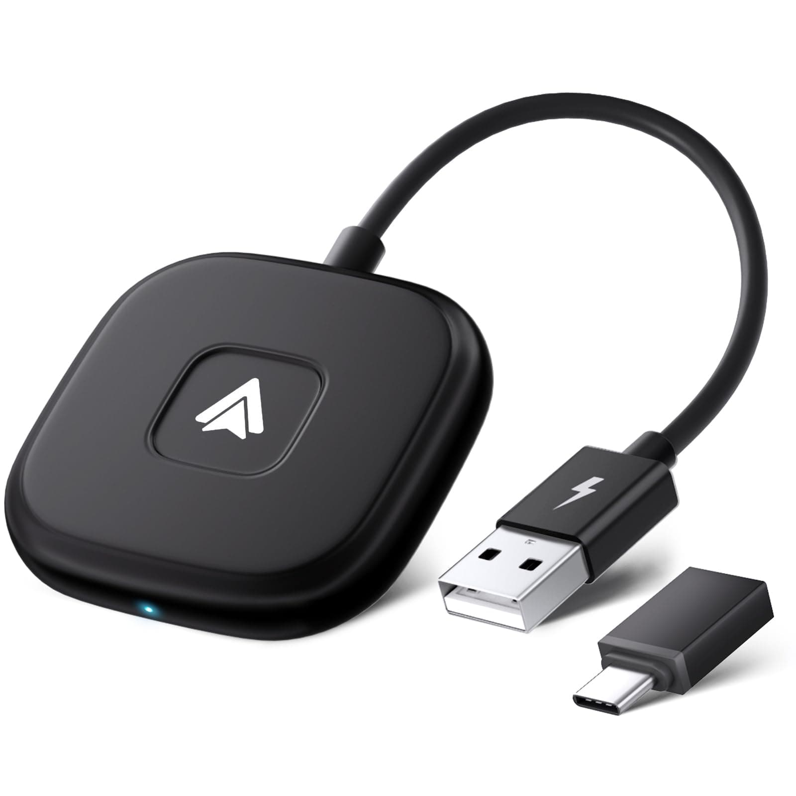 Android Auto Wireless Adapter - Plug and Play Dongle for Factory Wired Cars - Low Latency and Easy to Install