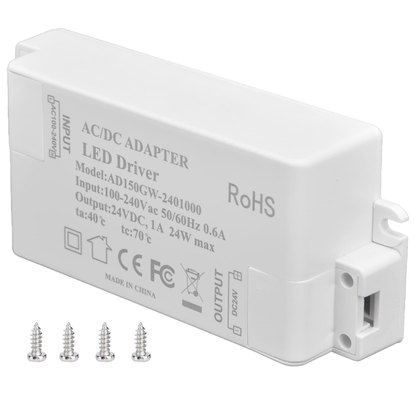 SIK Low Voltage Transformer, DC 24V 24W 1A LED Driver DIY for Living Room for Home for Bedroom