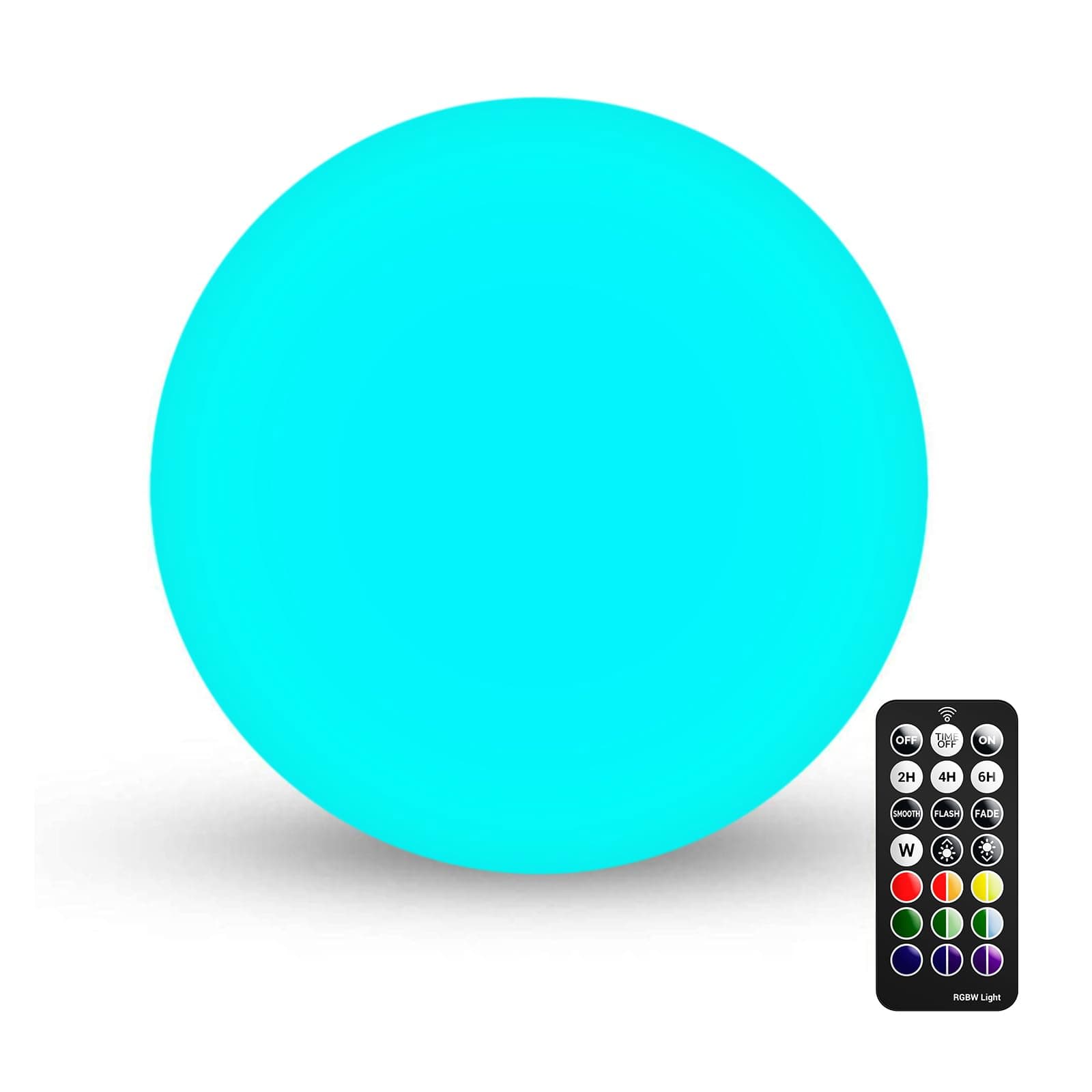 LOFTEK 6-inch LED Light Ball: Nursery Night Light with Remote Control, 16 RGB Color Changing & Dimming Rechargeable, Cordless Portable Waterproof Floating Pool Lights for Kids or Decor
