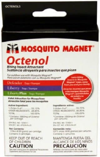 Octenol Cartridge Insect Attractant, Two 3-Pack Boxes, for a Total of 6 Sealed octenol cartridges