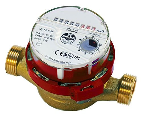 High Quality Hot Warm Water Flow Meter 1/2" inch (3/4") BSP 1,6 m3/h Red Colour