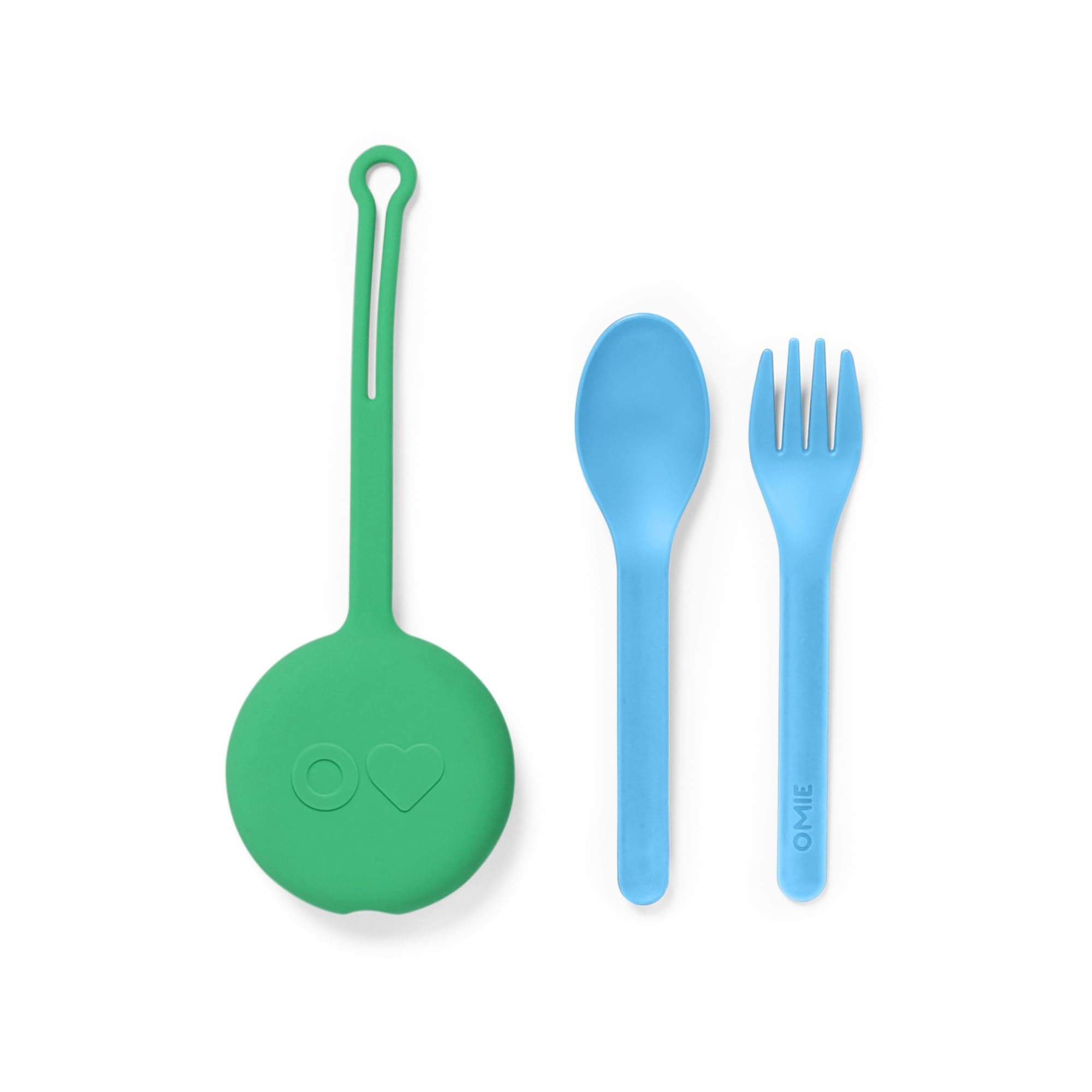 OmieBox Kids Utensils Set with Case - 2 Piece Plastic