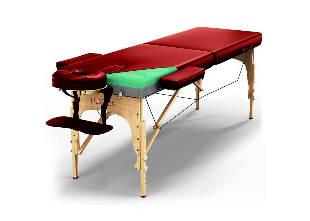 Luxton Home Premium Foam Massage Table Portable Foldable Massage Bed Height Adjustable, 72 Inches Long 27 Inches Wide Home Salon Spa Bed Tattoo Table with Accessories & Carrying Case, Easy Set Up