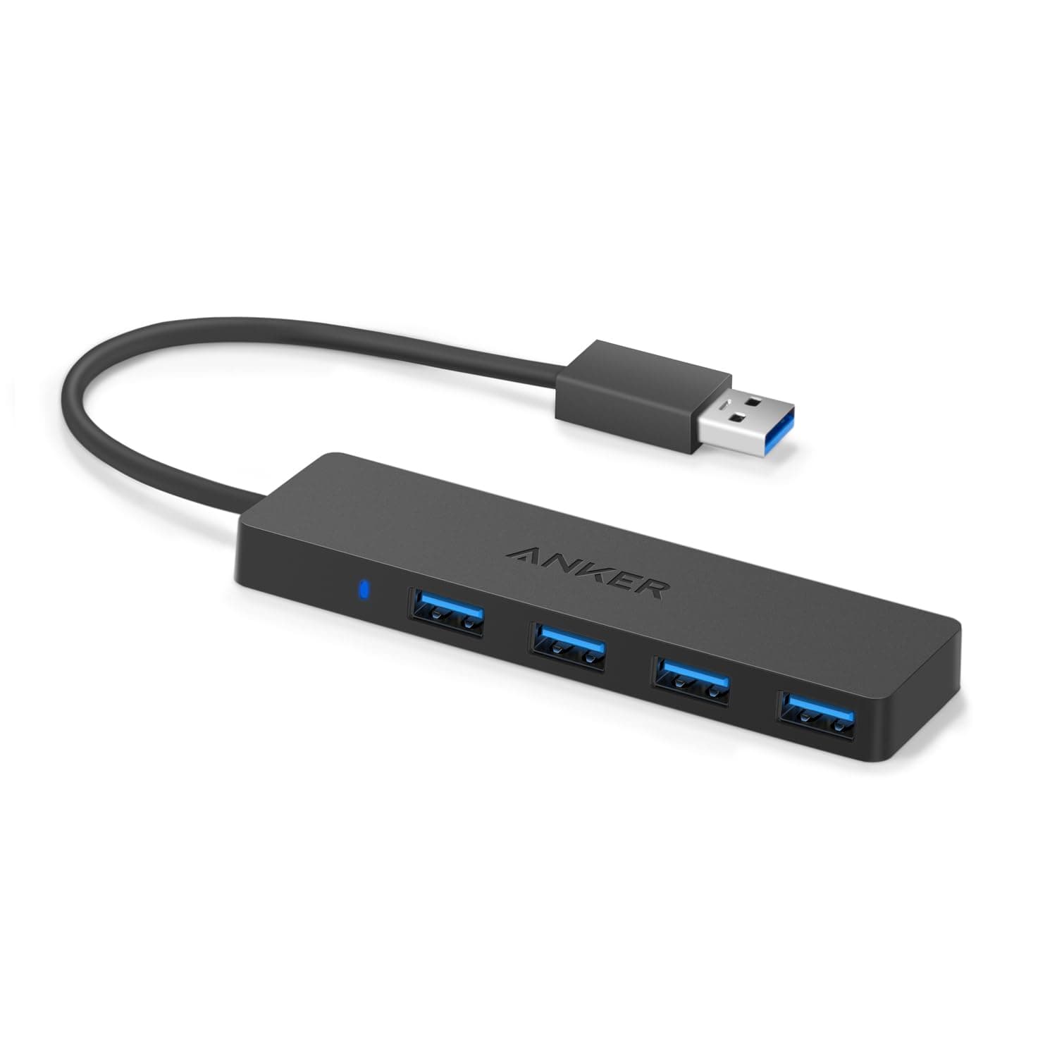 4-Port USB 3.0 Ultra Slim Data Hub for Macbook, Mac Pro/mini, iMac, Surface Pro, XPS, Notebook PC, USB Flash Drives, Mobile HDD, and More