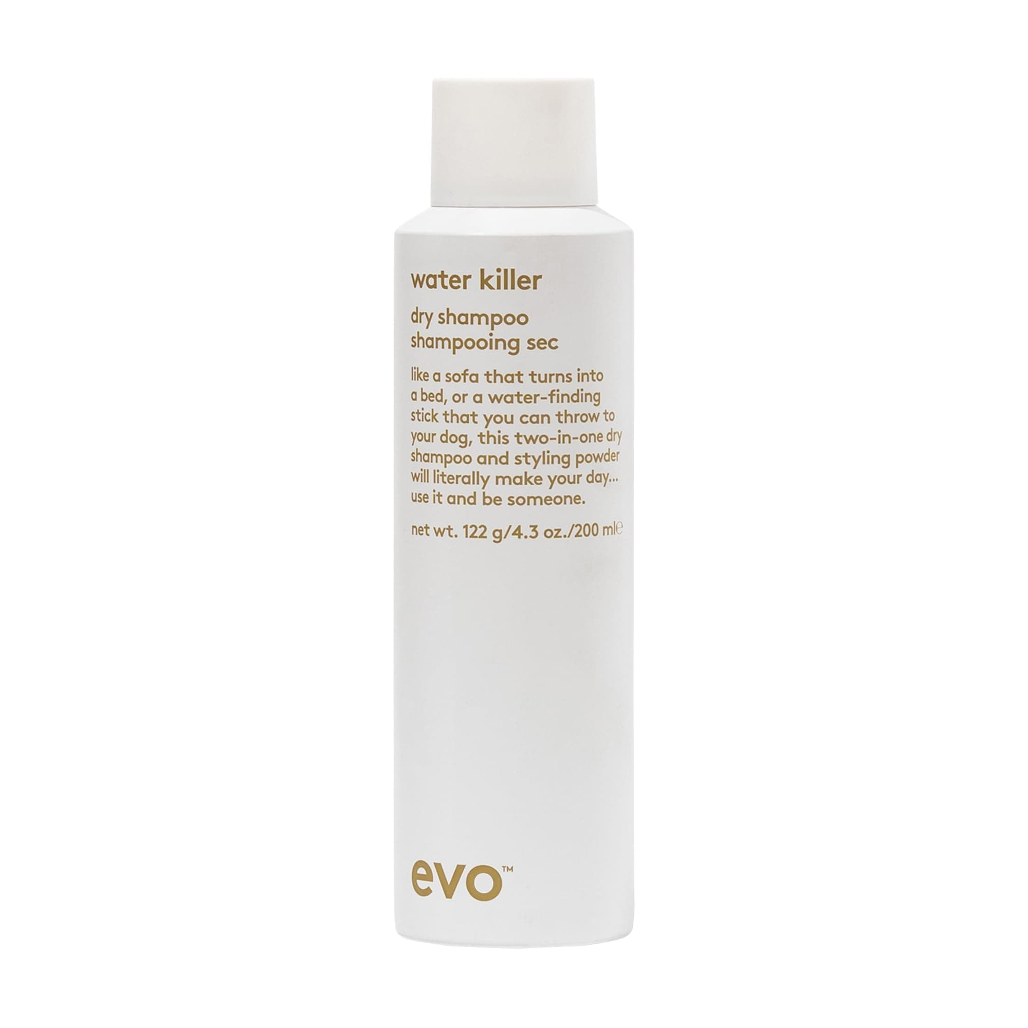 EVO Water Killer Dry Shampoo - Full Size 2-In-1 Dry Shampoo & Styling Spray, Refresh Hair, Replace Excess Oil with Volume & Texture - 4.3oz