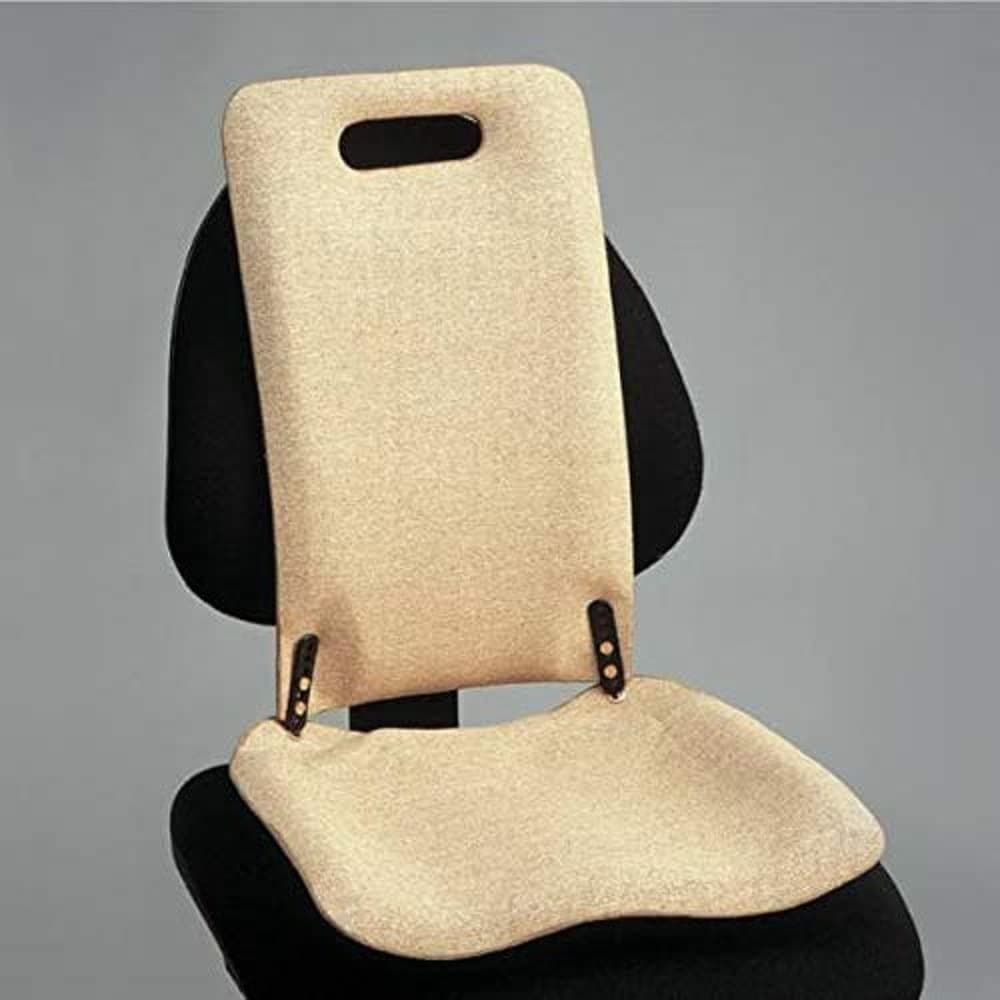HOMECRAFT Back Friend Back Support, Standard, Standard Back Pad for Lumbar and Lumbosacral Support, Beige Seat Cushion for Cars, Wheelchairs, or Chairs, Contoured Back Pad