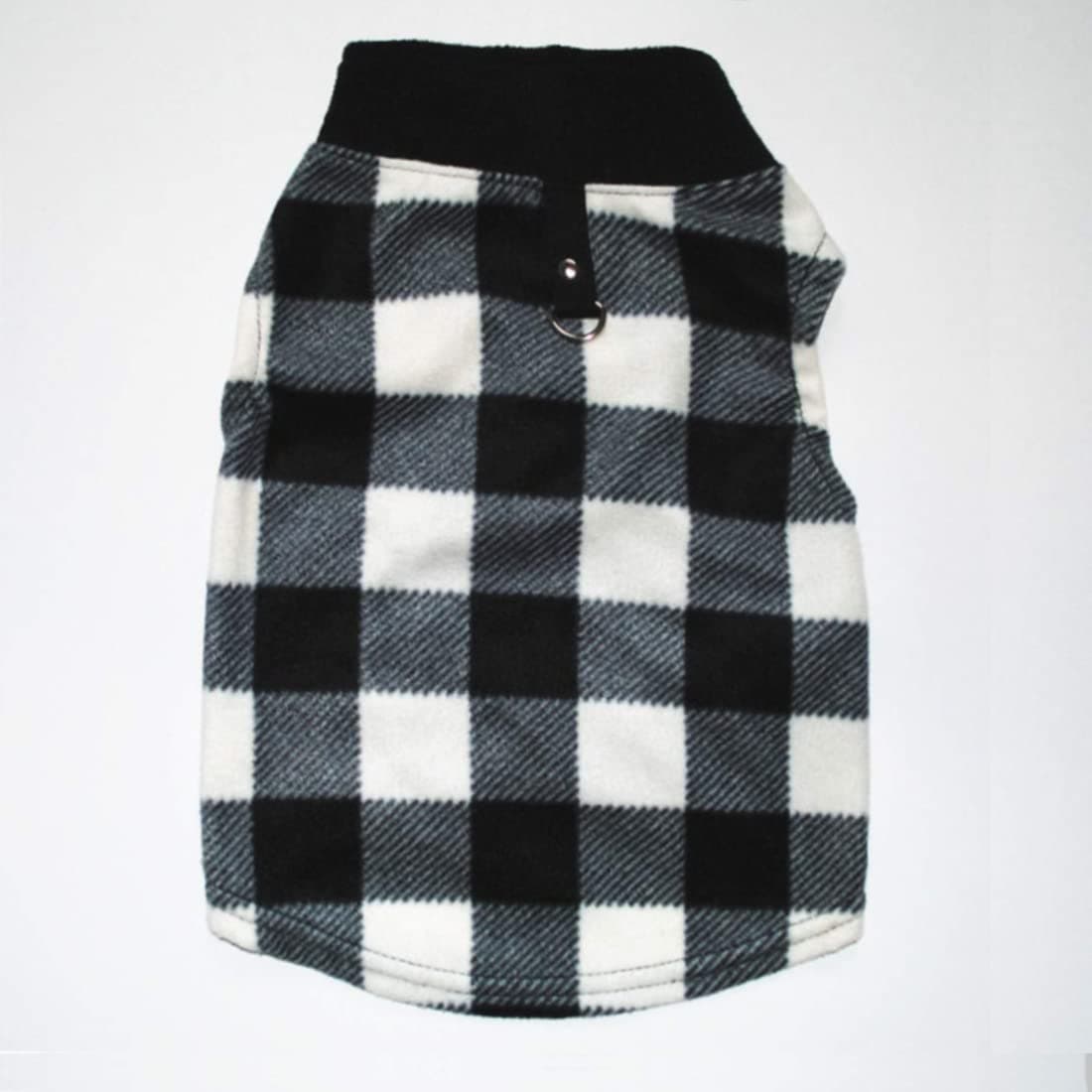 PIXRIY Dog Sweater, Soft Fleece Vest with Leash Ring Pullover Jacket Winter Pet Dog Clothes for Puppy Small Dogs Cat Teddy Chihuahua Yorkshire for Christmas (M, Black White)