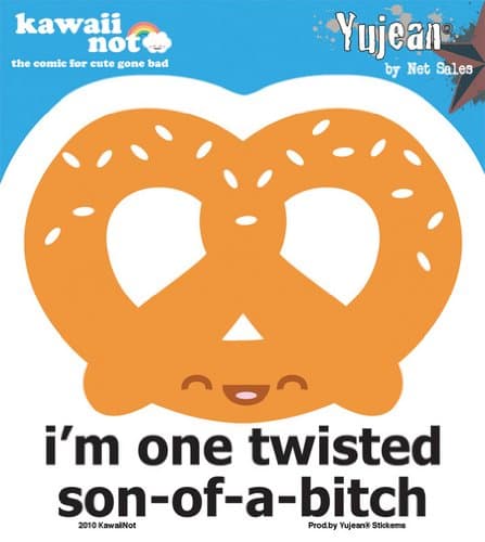 Kawaii Not - Twisted Pretzel - Sticker / Decal