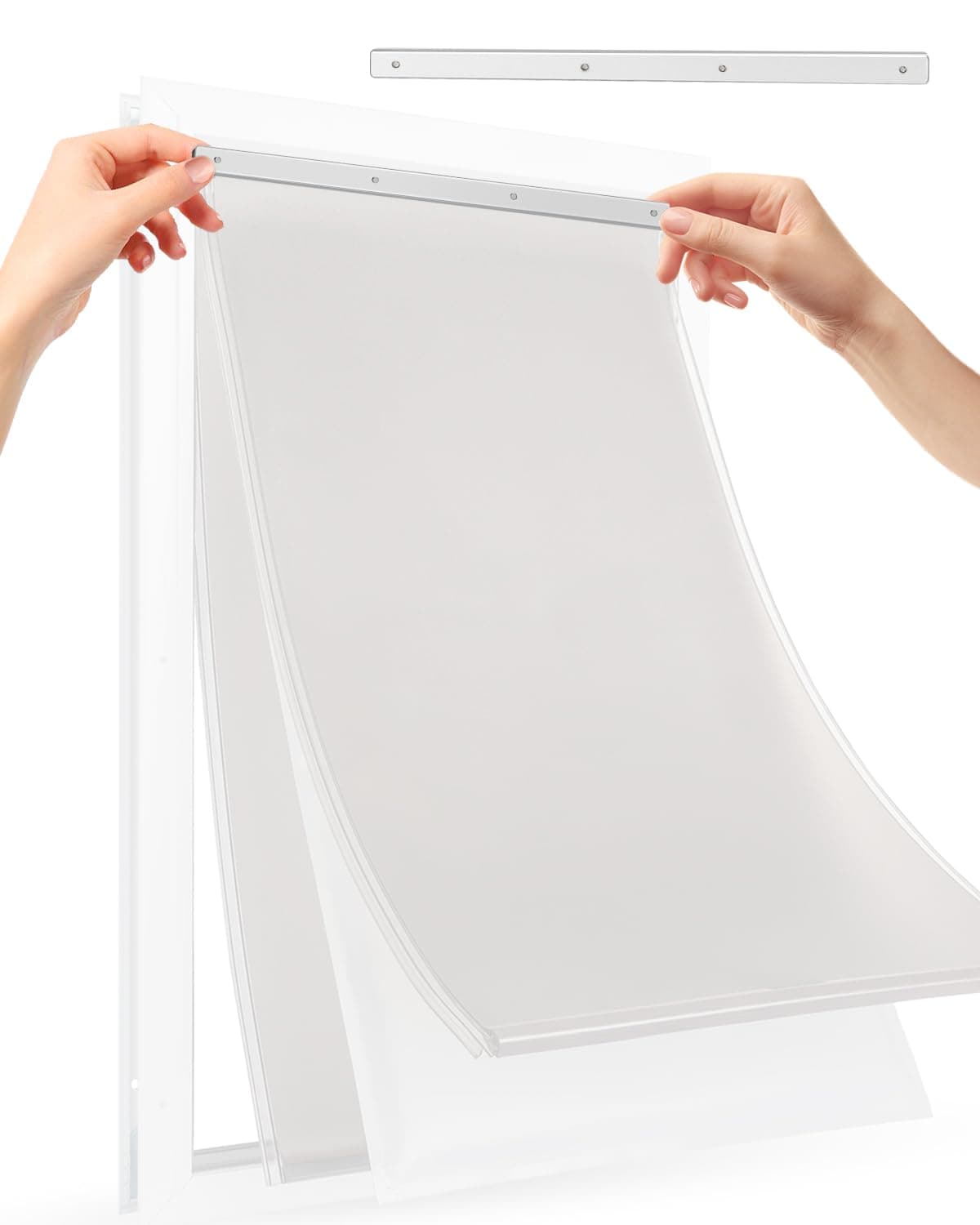 Replacement Bracket for PetSafe Dog Door Replacement Flaps - Aluminium Alloy Dog Door Flap Bracket - Easy Installation with Screws (M)