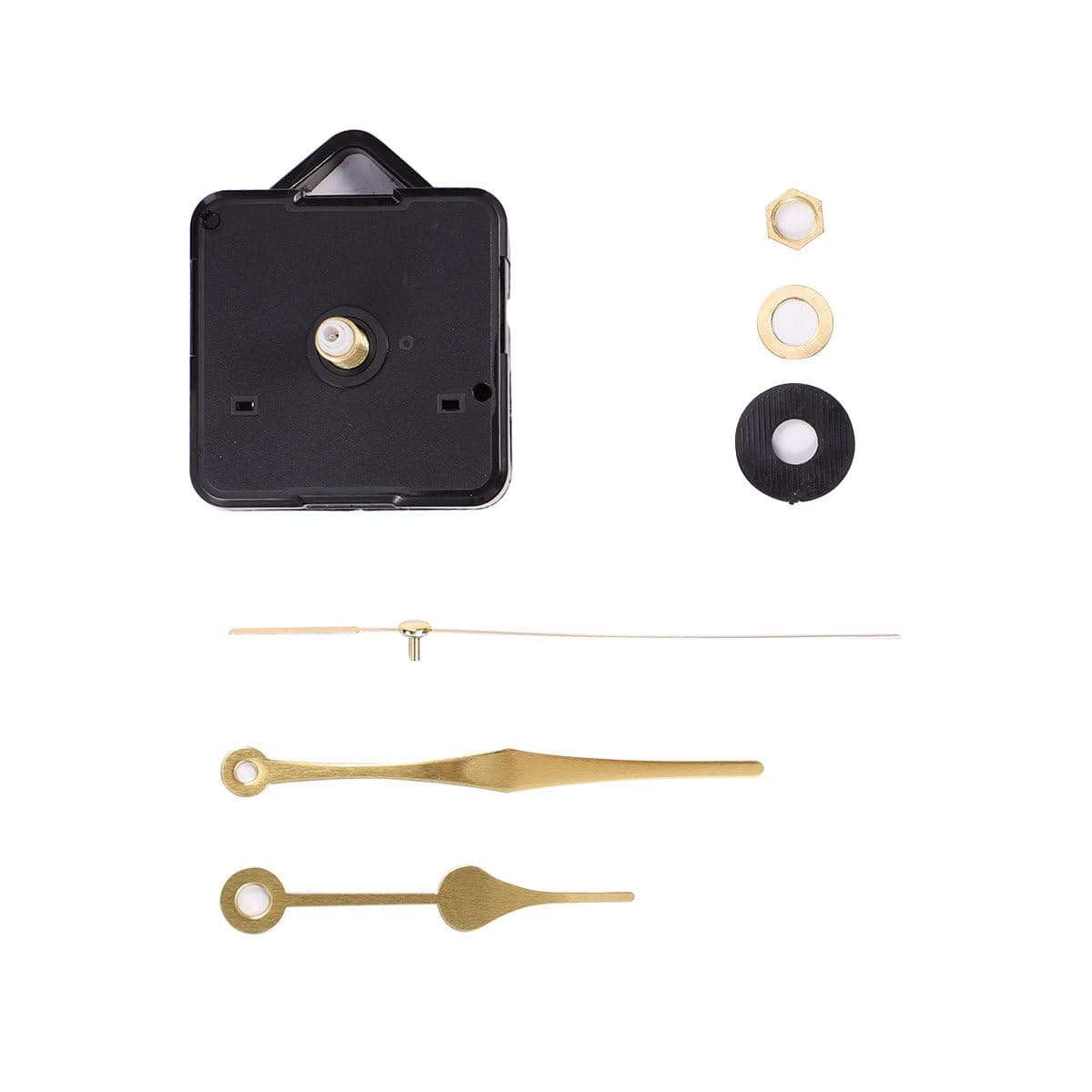 Healifty Quartz Clock Movement Kit with Gold Hour Minute Second Wall Clock Replacement Accessories Precise Silent Mechanism for Custom Repair