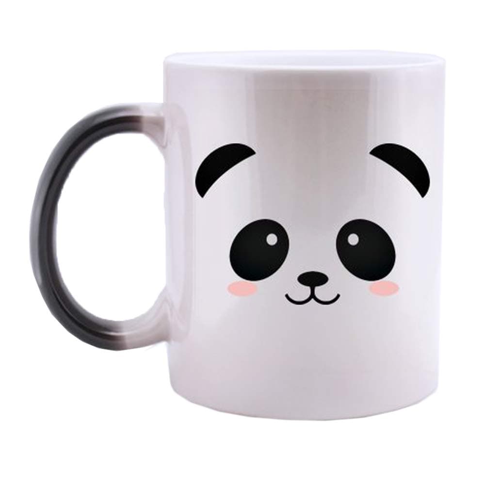 Heat Changing Mug, Funny Panda Color Changing Ceramic Coffee Mug,11 oz Heat Sensitive Magic Cup Xmas Gift for Mom Sisters Girlfriends Friends, Cute Birthday Christmas Gift for Women Men Kids