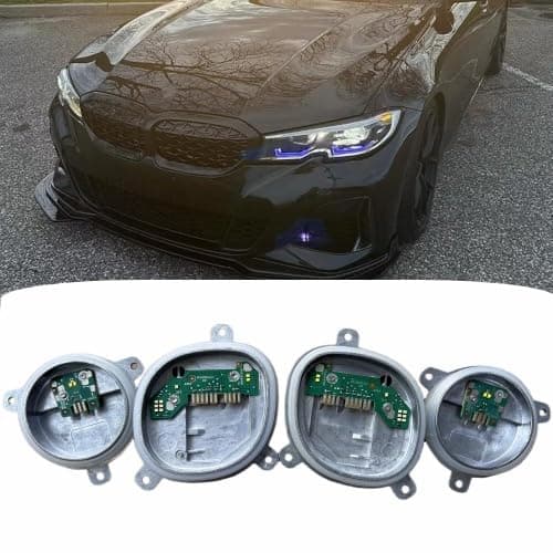 Yellow DRL Modules For 2019-2021 B-MW G20 G21 320i 330i 330e 330IX M340i M340iX S5A4A LED Headlight, Angel Eye DRL Turn signal Modules, 63118496133, 63118496137, 63118496138 (Blue)