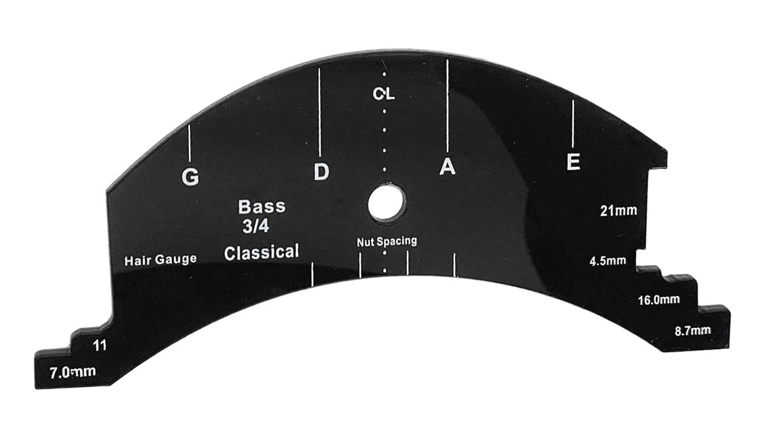 3/4 Size Double Bass Bridge Fingerboard Template Repair Reference Tool Upright Bass Making Tools