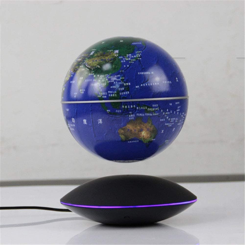 Magnetic Levitation Globe, 6" Floating Earth Globe Anti Gravity Rotating World Map Globe for Children Educational Gift Home Office Desk Decoration Gift