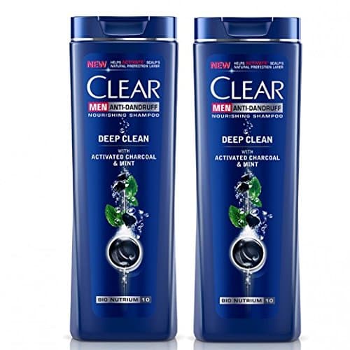 Clear Shampoo Anti Dandruff Deep Clean Activated Charcoal and Mint 400Ml/13.52Oz (Deep Cleanse, 6X400Ml/13.52Oz)