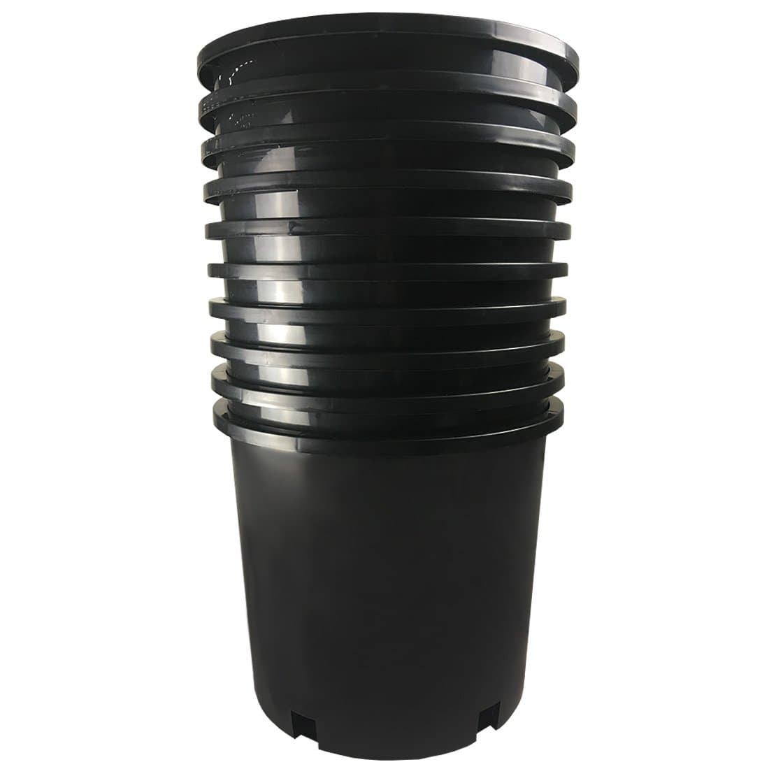 10-Pack 5 Gallon Premium Black Plastic Nursery Plant Container Garden Planter Pots (5 Gallon)