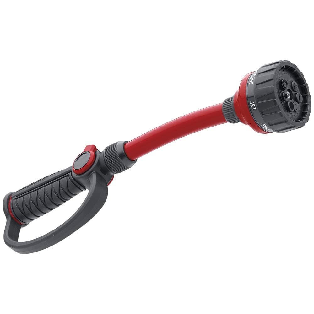 58995 Pro Flo 7-Pattern 14” Watering Wand with Thumb Control, Red, Black, 14 Inch