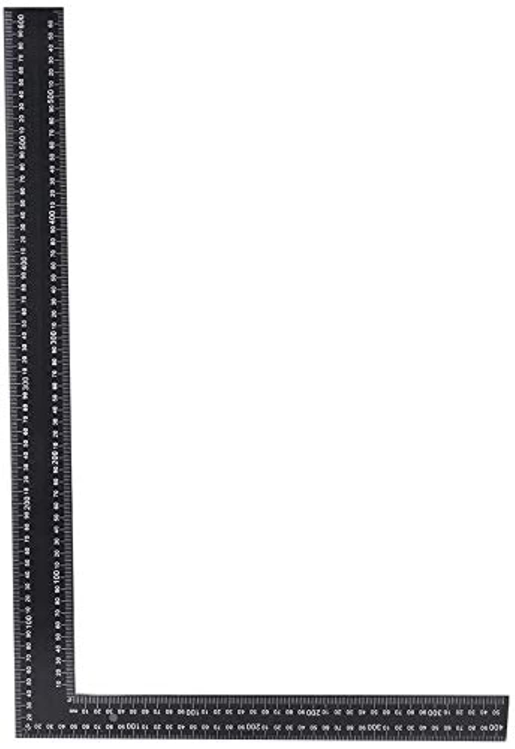 24 inch L-Square Ruler, Aluminum Try Square, Construction Rulers for Construction Marking Tools Carpentry Hardware Carpentry Squares(black)