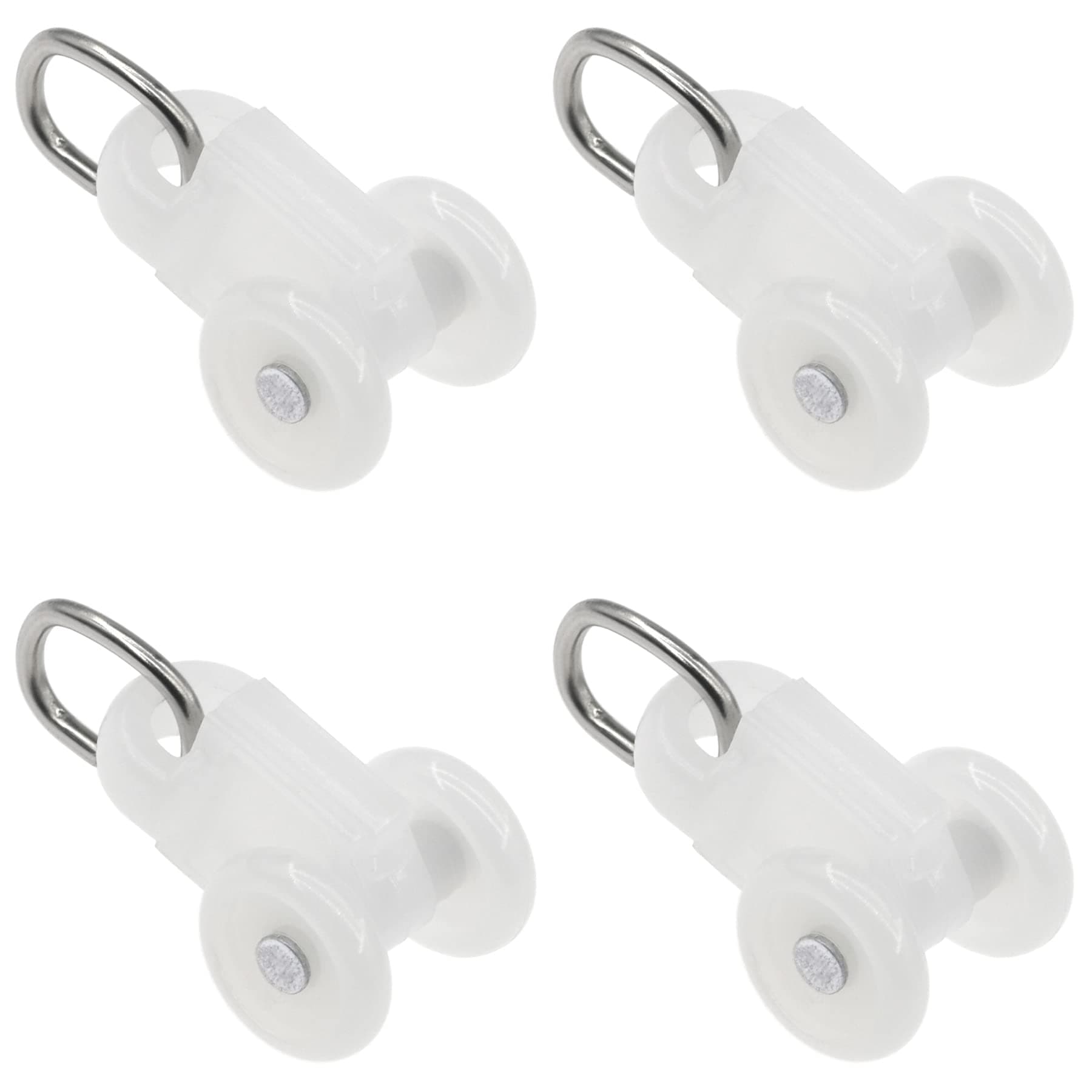 50 PCS Silent Curtail Rail Pulley Slide Rollers,Drapery Rail Sliding Glider for 23 * 28mm Rail(Inner diameter)