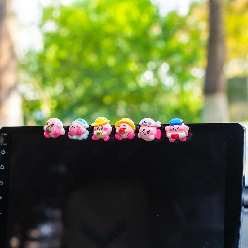 Car Accessory Decoration Ornaments 6-Pack Stocking Stuffers Pink Cute Creative Cartoon Car Dashboard House Home Office Decoration Nice Gift