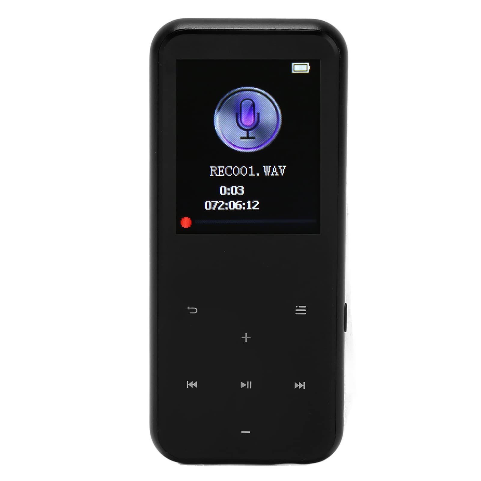 Sorandy Portable MP3 Player, 1.8 Inch Touch HD Screen Bluetooth Music Player with E Book FM Radio Support Memory Card 500mAh (Black)