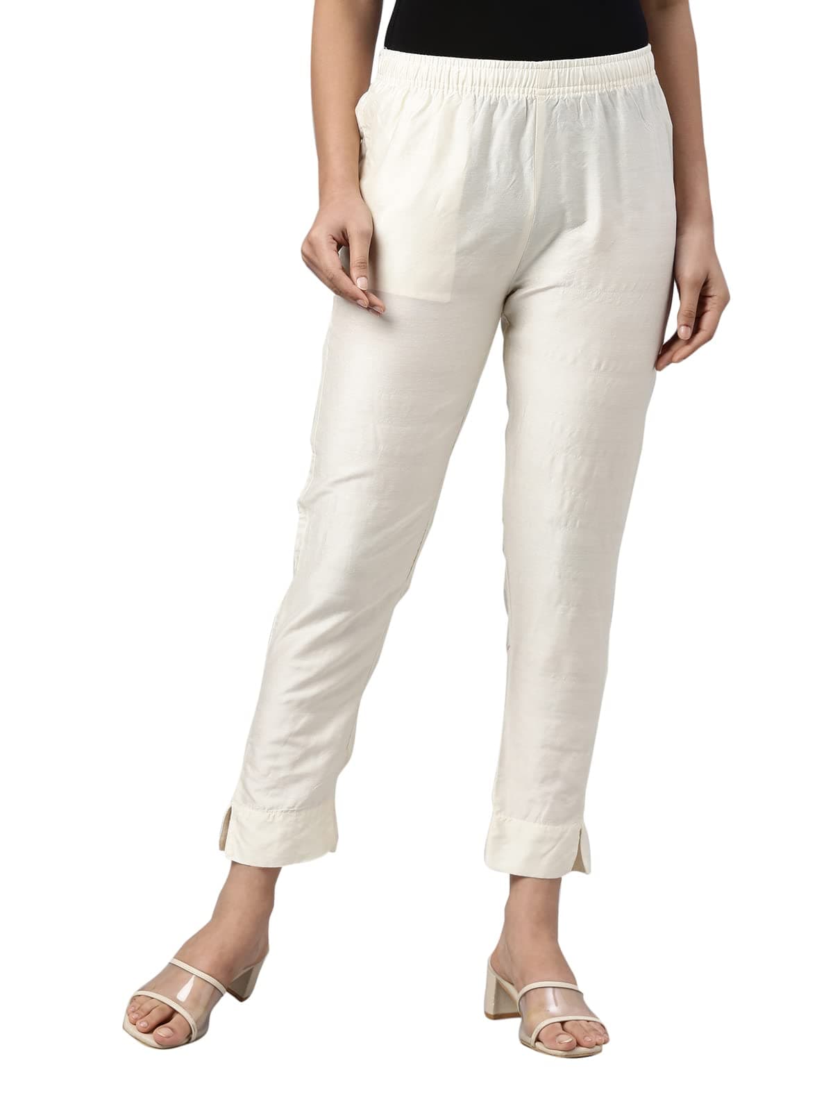 GO COLORSWomen's Regular Fit Mid Rise Pants
