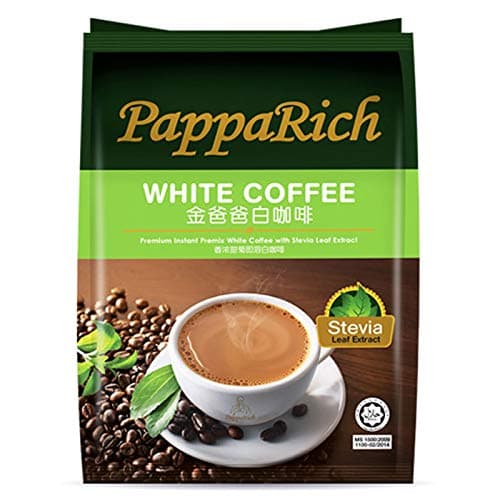 6 Pack PappaRich Stevia White Coffee Premium Premix Stevia Leaf Extra Imported from Malaysia Free Express Delivery