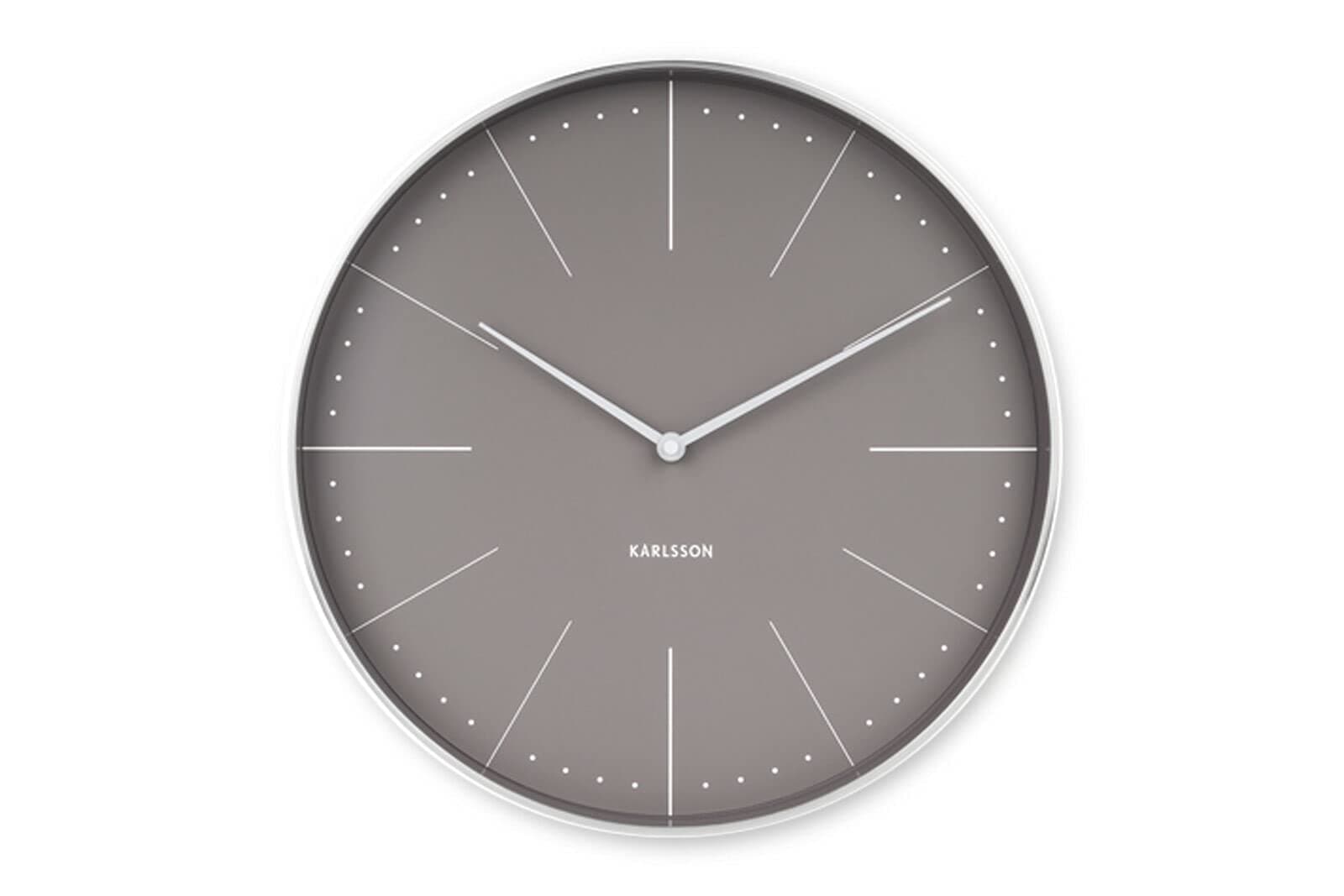 KarlssonWall Clock, Steel, Grey, One Size