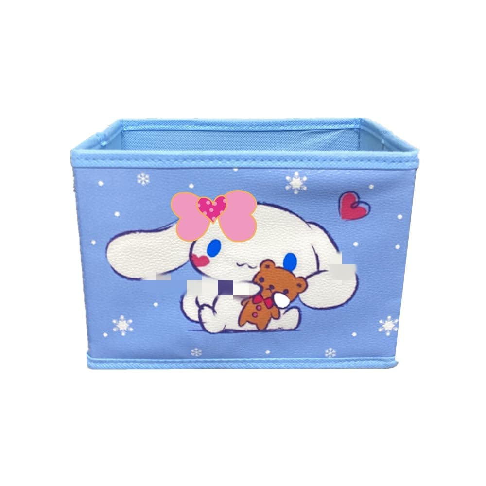 Collapsible Storage Bin Kawaii Storage Box Blue Foldable Baskets | Kawaii Office Desk Room Decoration Cute Room Decor