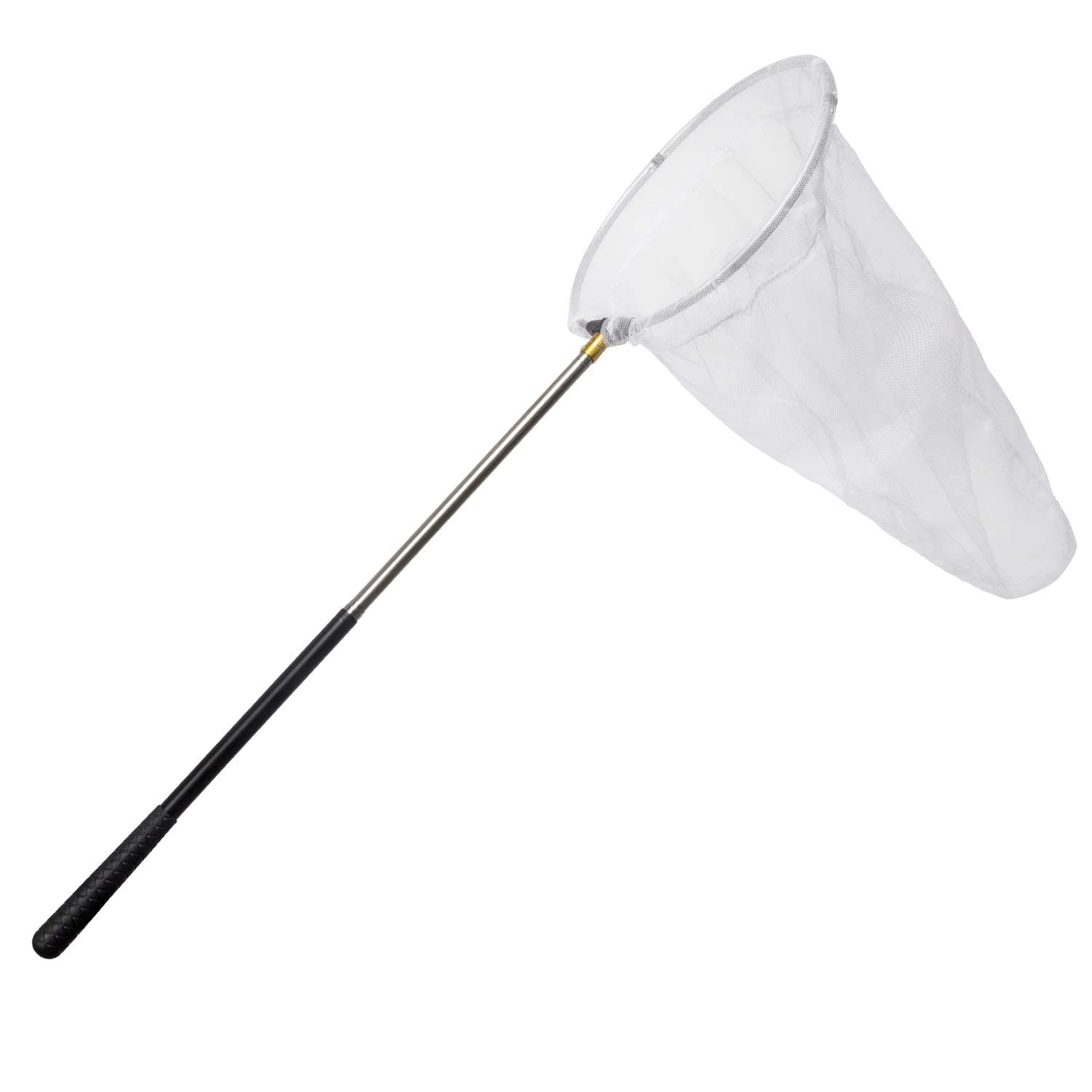 Telescoping stainless steel handle butterfly net