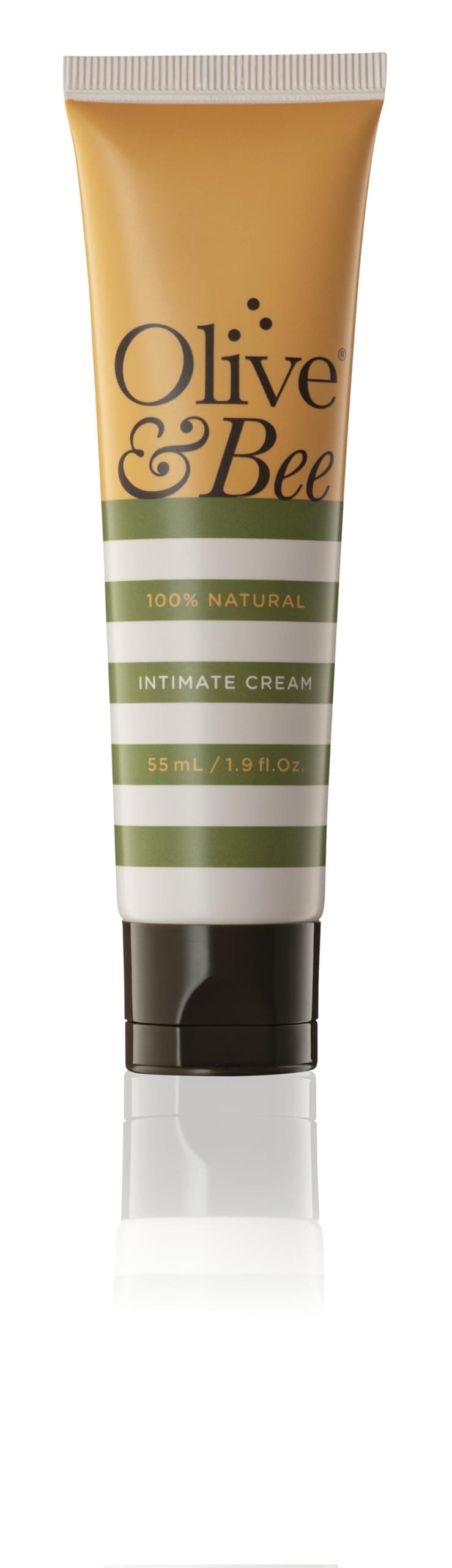 Olive and Bee Intimate Cream Lubricant, 55 ml (Pack of 1) – Natural Moisturiser & Massage Oil with Organic Olive Oil & Beeswax, pH Balanced & Hormone-Free for Vaginal Dryness and Intimate Care