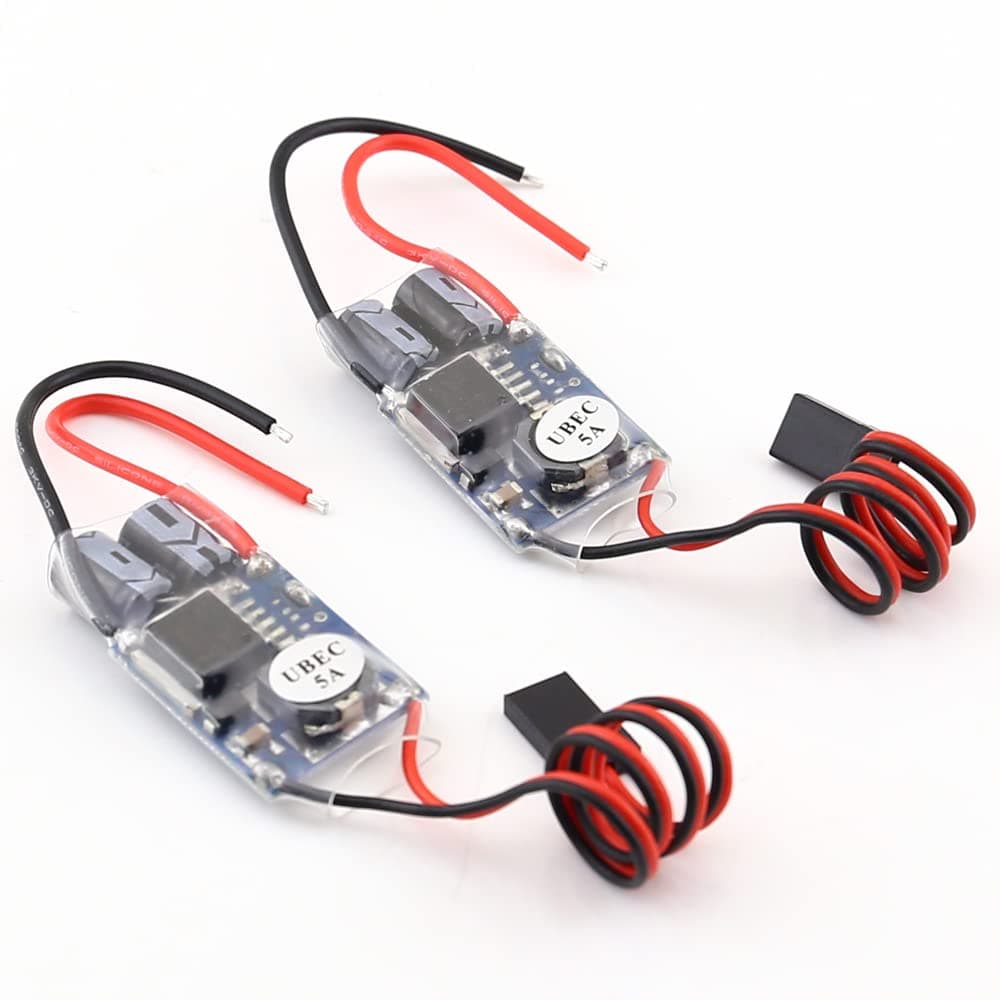 SoloGood 2Pcs RC BEC UBEC 5V 5A Step Down UBEC Module 2S 3S 4S for FPV Quadcopter Airplane Servo Car Boat Model