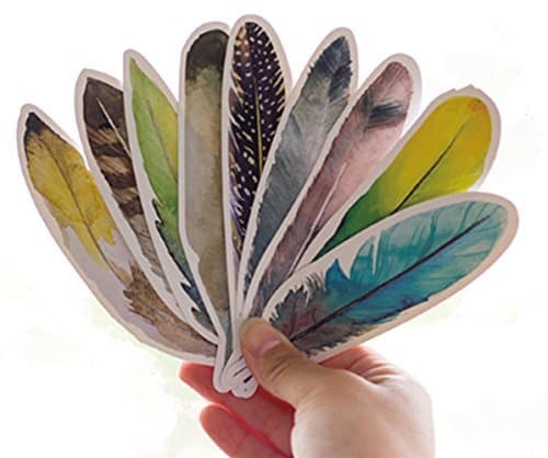 HardNok Bookmarks for Women Men, 30 Pack (Feather)
