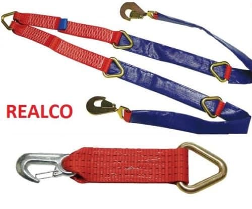 Fixed Winch Brother Straps with Winch hook Reducer for Recovery Tow Eyes