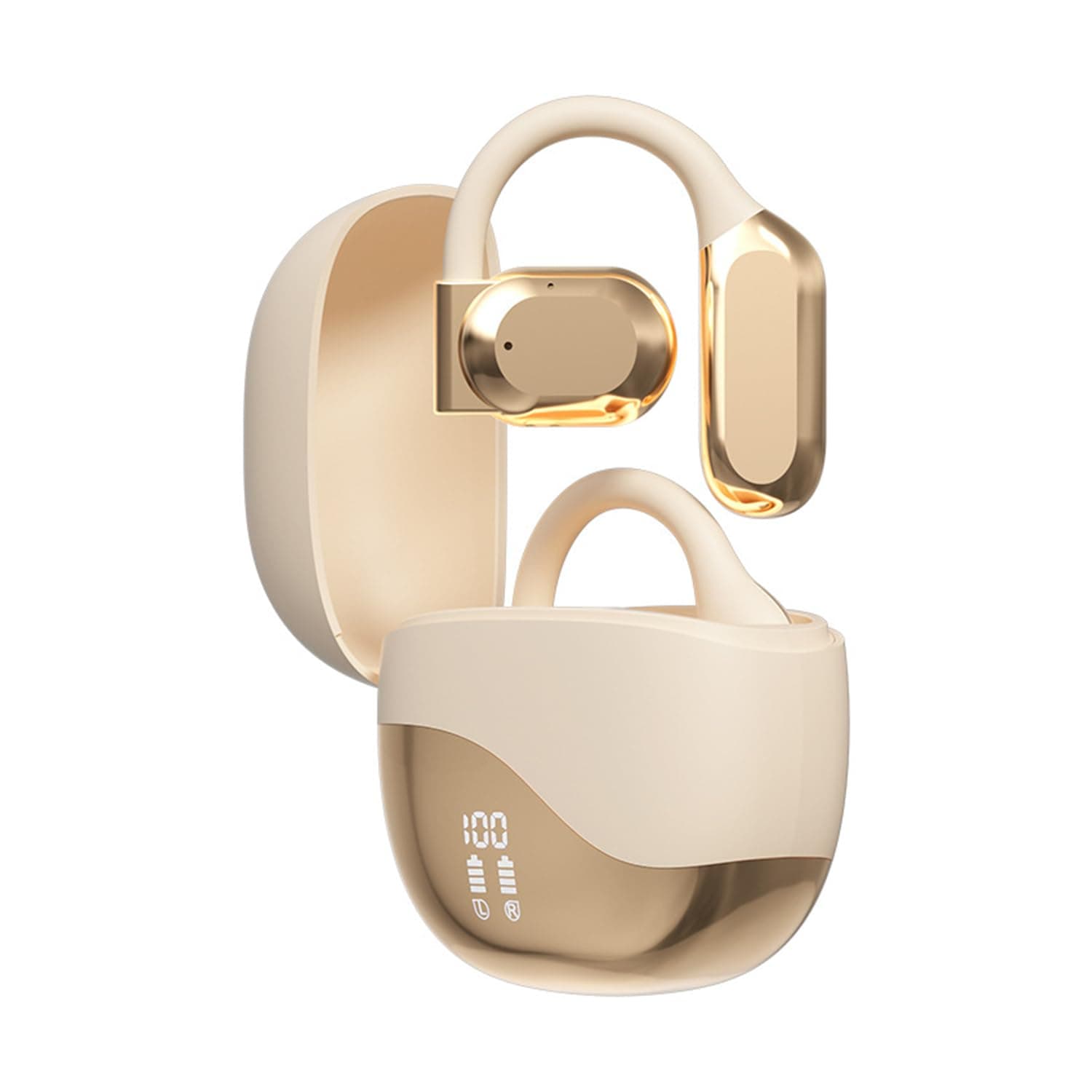 Real Time Language Translator Earbuds Open Ear AI Translation Earbuds Translation Pods Translator Earbuds for Android iOS, 144 Languages Translator Pods for iOS & Android (White)