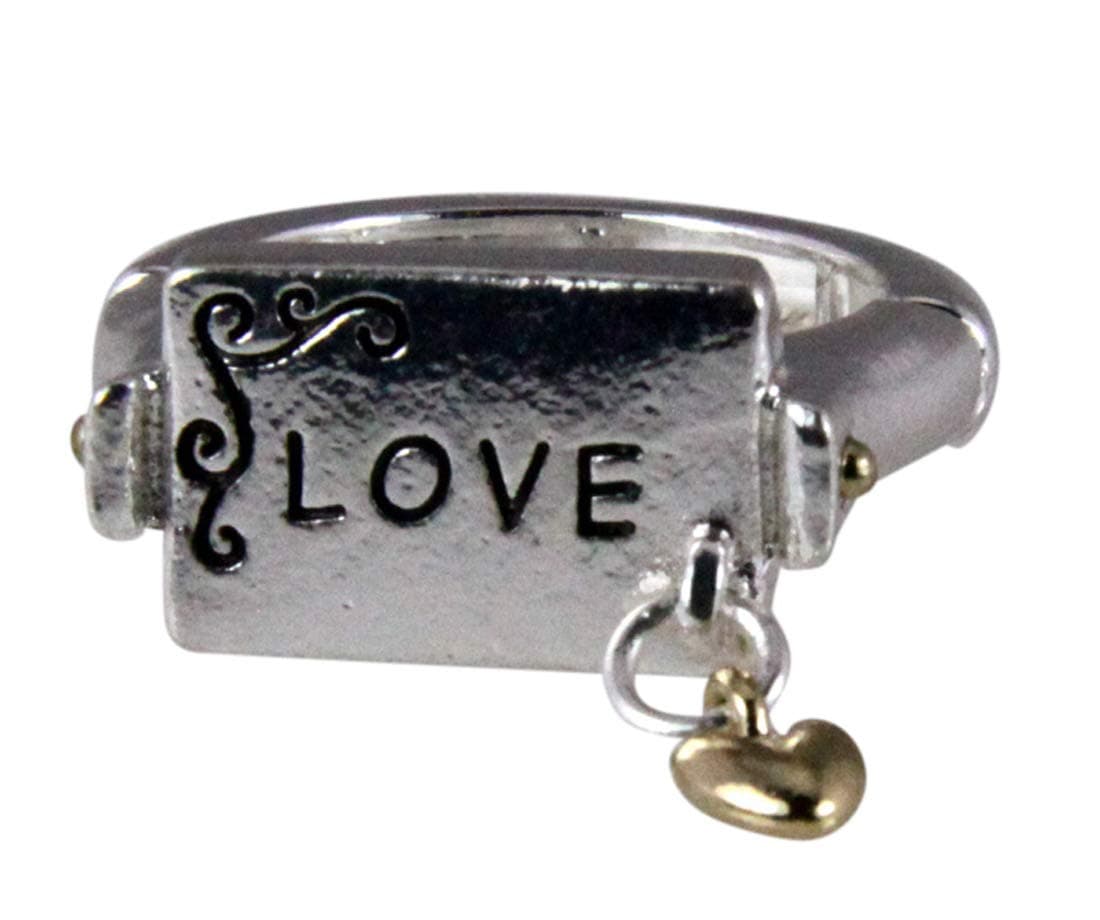 4030733 Love Christian Stretch Ring Religious Cross Bible Scripture
