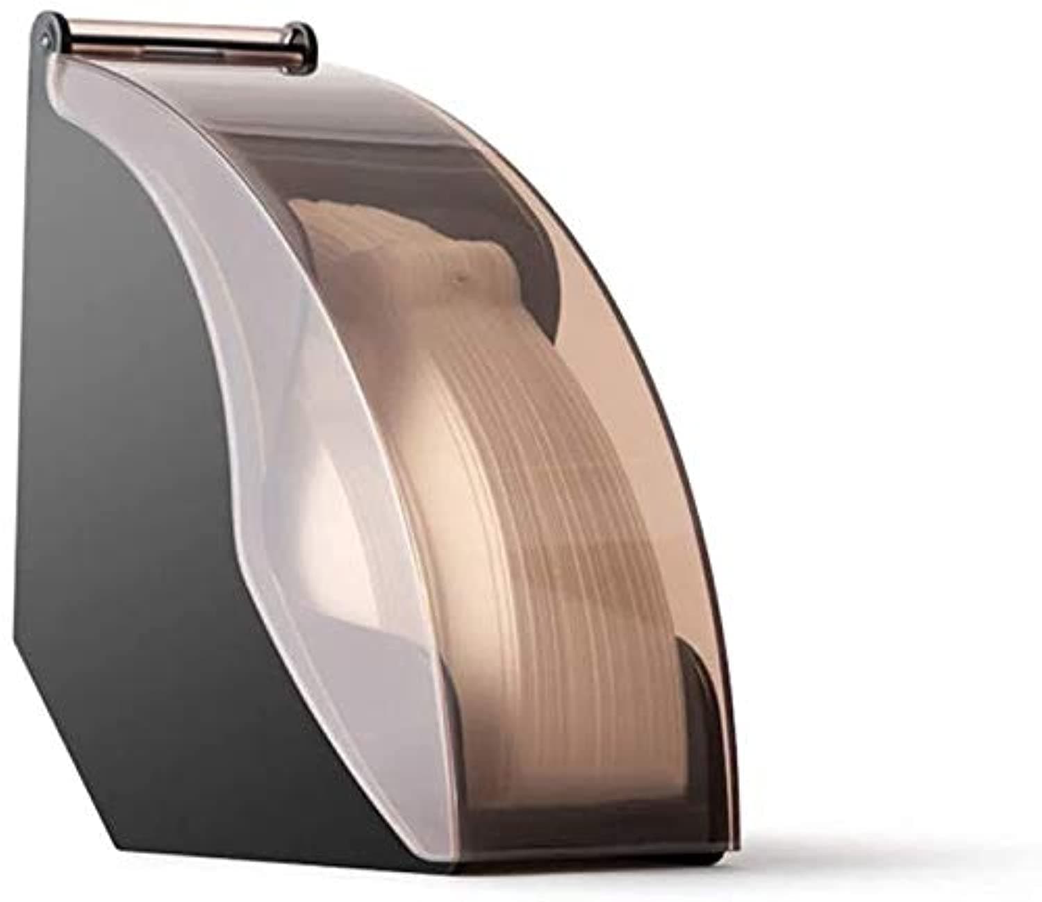 CGG Acrylic Coffe Filter Box, Filter Paper Holder, Tapered Filter Paper Box, Filtering Paper Storage Rack (Black)