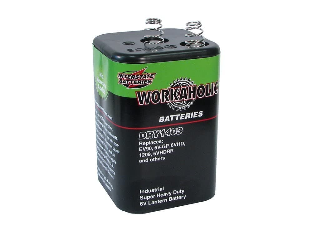 Interstate All Battery Ctr DRY1403 6V Heavy Duty Lantern Battery - Quantity 6