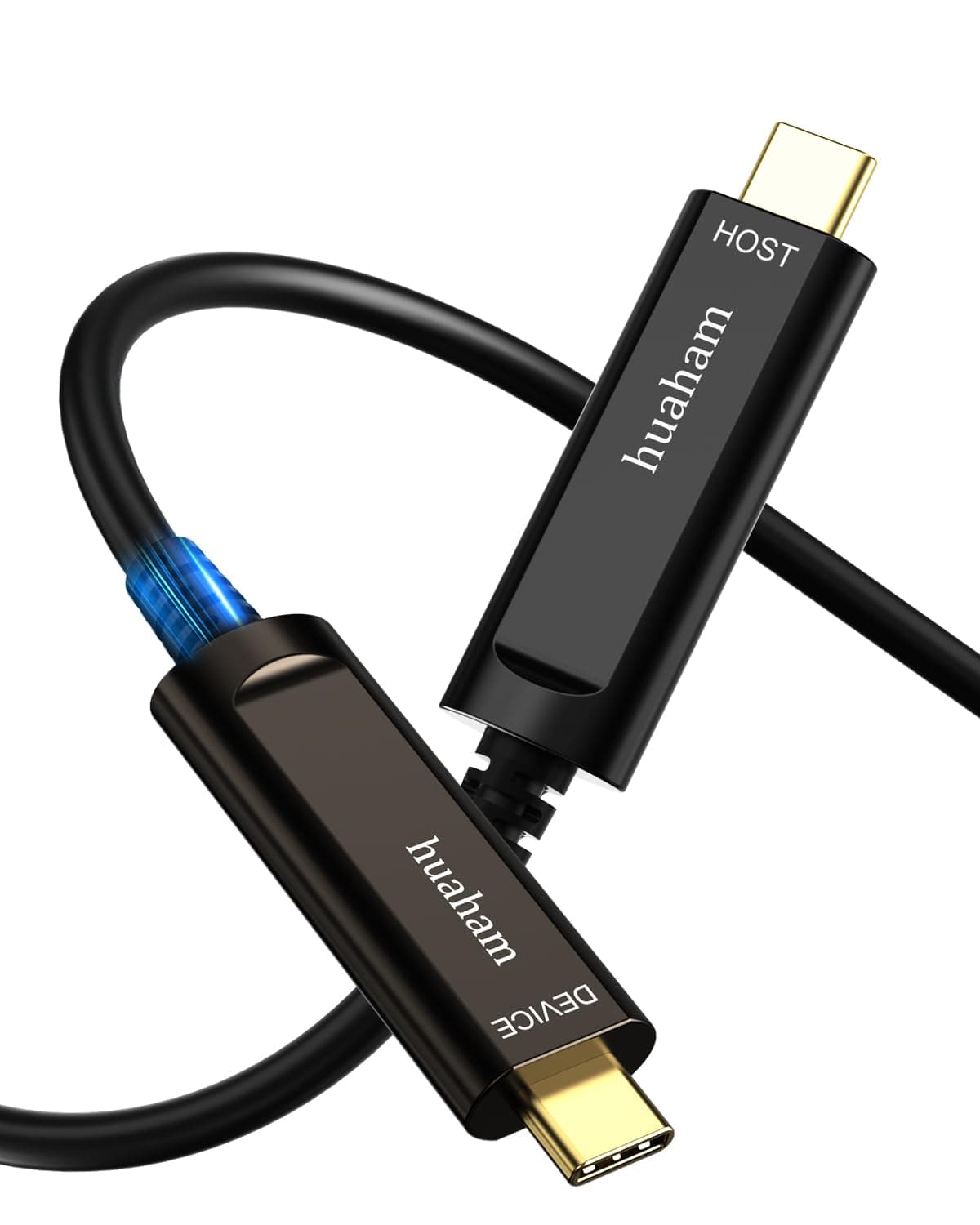 USB C to USB C Fiber Optic Cable 15M/50FT, USB 3.1 Cable 10Gbps Gen2 Long Distance Transmission Slim, Ultra High Speed USB Cable for VR, Xbox, Logitech Camera, Laptop etc