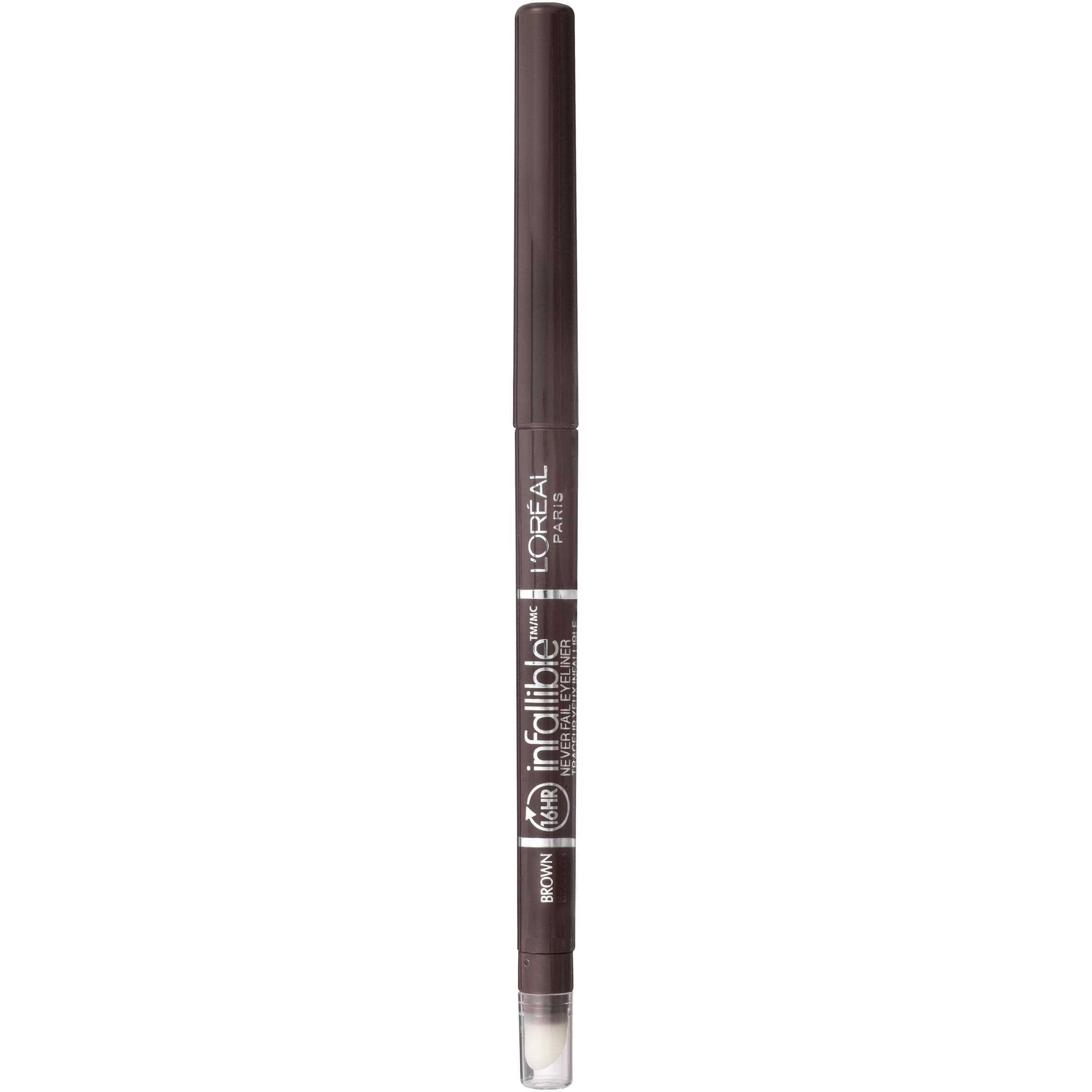 L'Oreal Paris Makeup Infallible Never Fail Original Mechanical Pencil Eyeliner with Built in Sharpener, Brown, 0.008 oz.